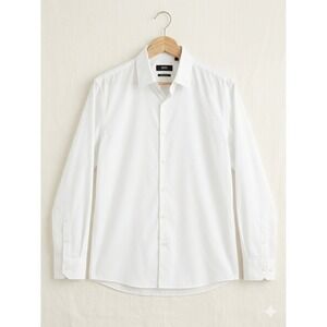HUGO BOSS Regular Fit White Long Sleeve Button Down Shirt Men's 16 34/35